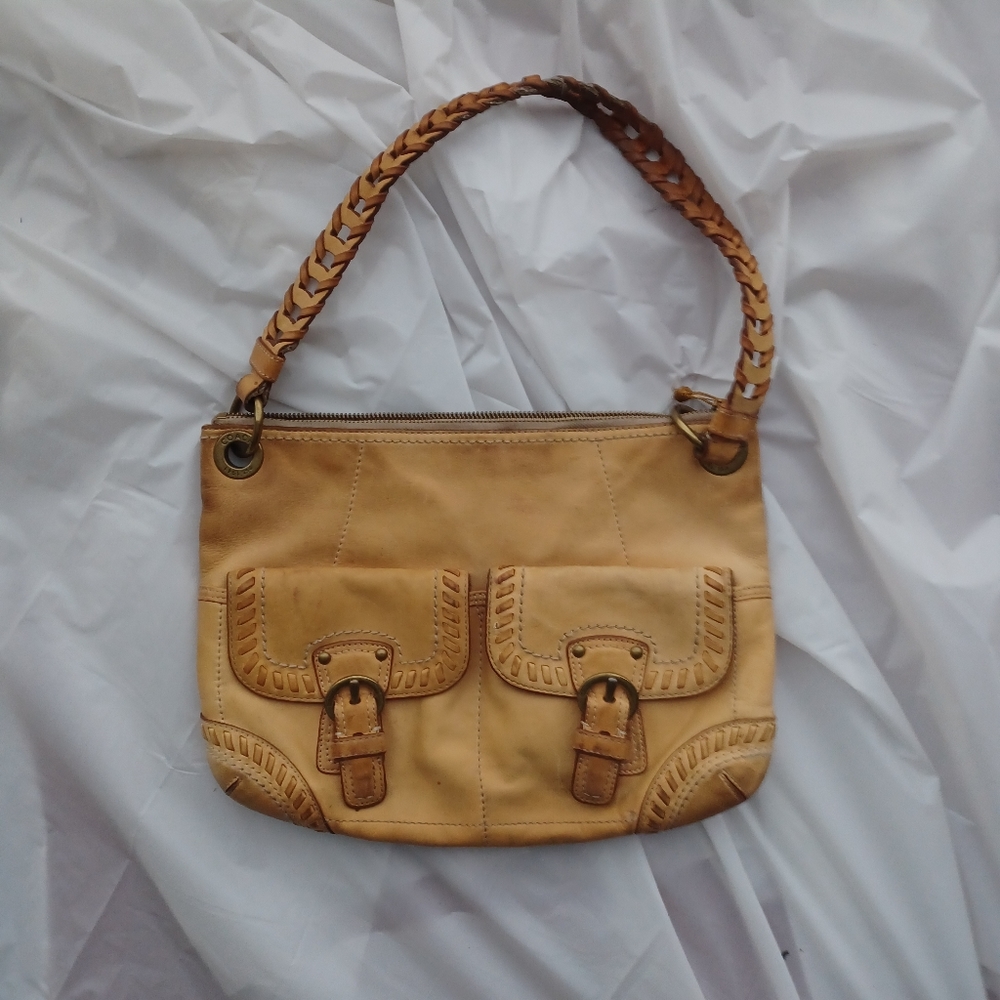 VINTAGE COACH GENUINE LEATHER BAG preowned  "AS IS"